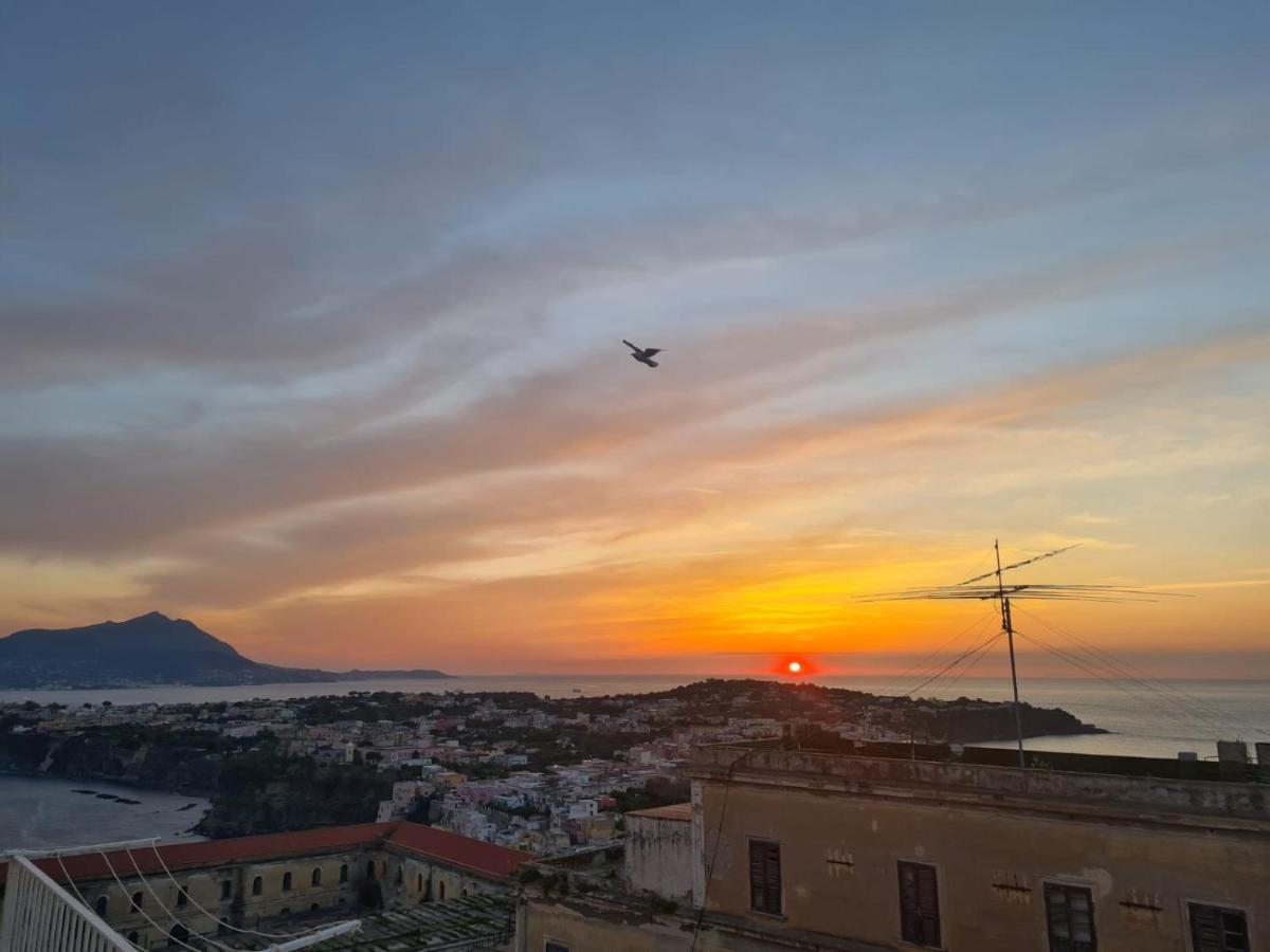 프로치다 Nel Punto Piu Alto Dell' Isola, Terrazza Con Vista Mozzafiato 아파트 외부 사진