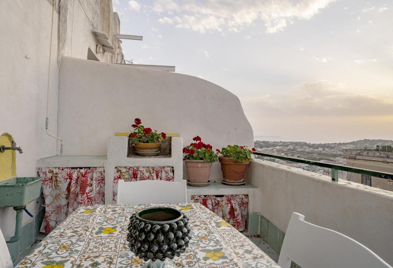 프로치다 Nel Punto Piu Alto Dell' Isola, Terrazza Con Vista Mozzafiato 아파트 외부 사진